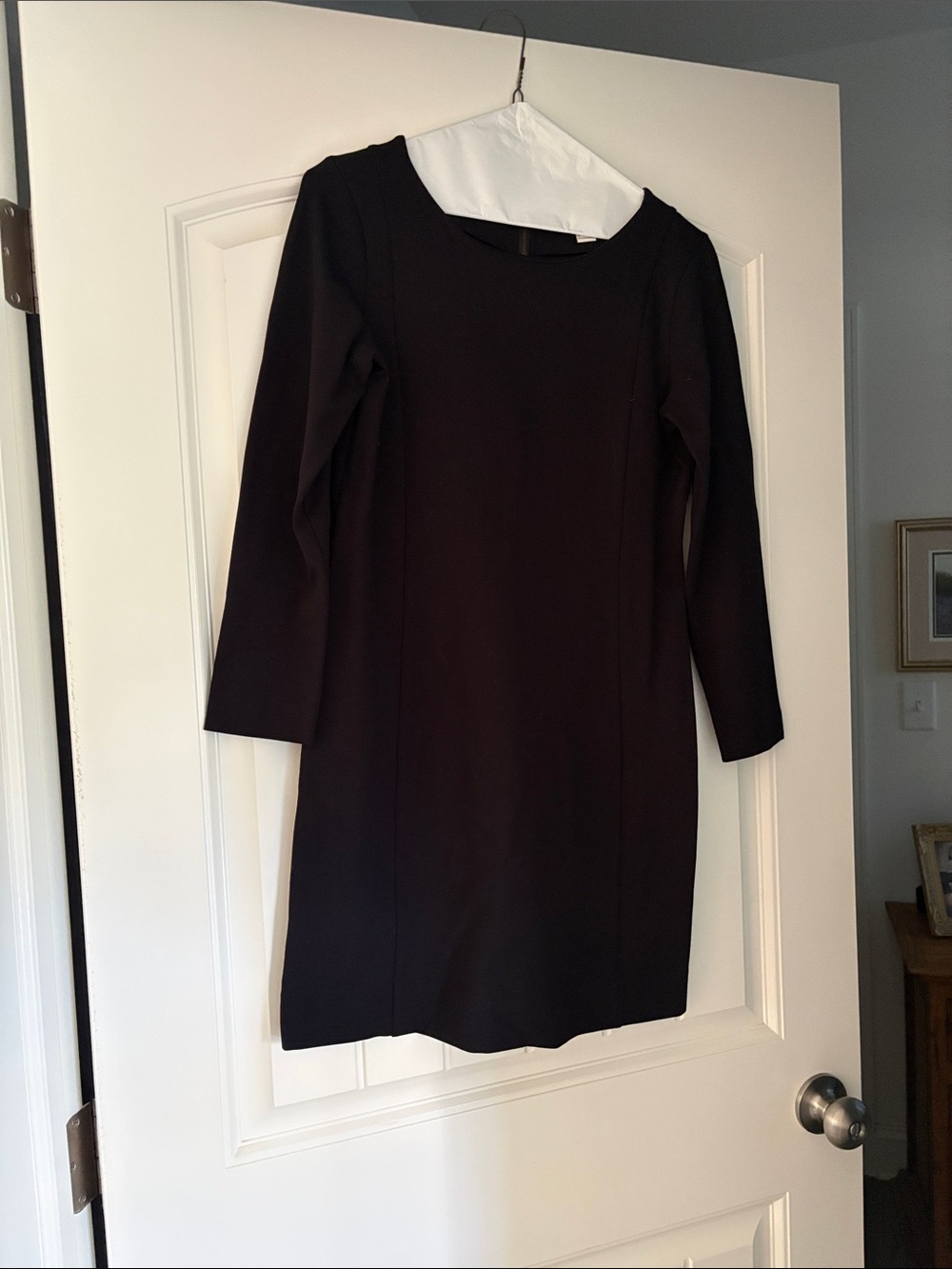 J. Crew Black Long-Sleeve Sheath Dress